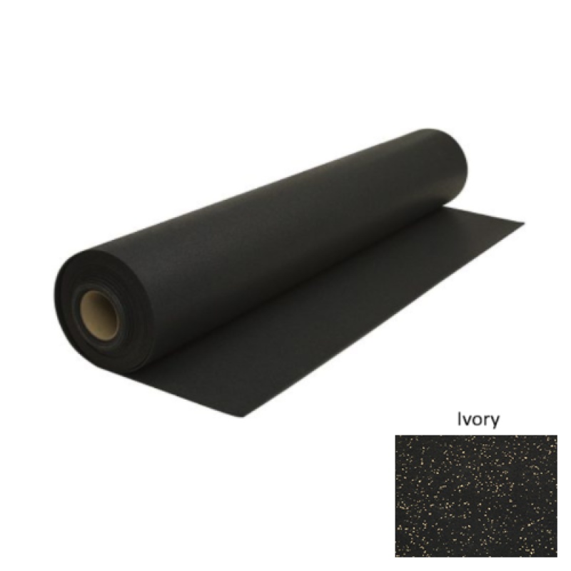 Ivory Recoil Fitness Flooring 90% Chip 1/2 Gauge - Urethane