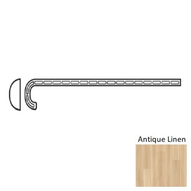 Natural Beauty Lux 7 Webster Antique Linen Luxury Vinyl / Moulding Trim - 12.20" X 50" Stair Tread - Urethane