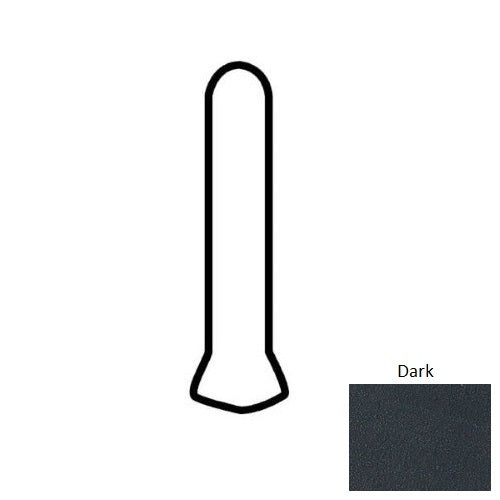 Ever Dark Porcelain Floor & Wall Trim - 1" X 6" Cove Base Outcorner - Unpolished