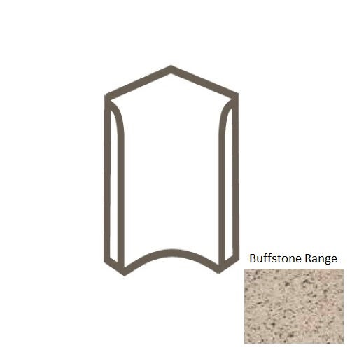 Keystones Unglazed Mosaic Buffstone Range Round Cap Outcorner