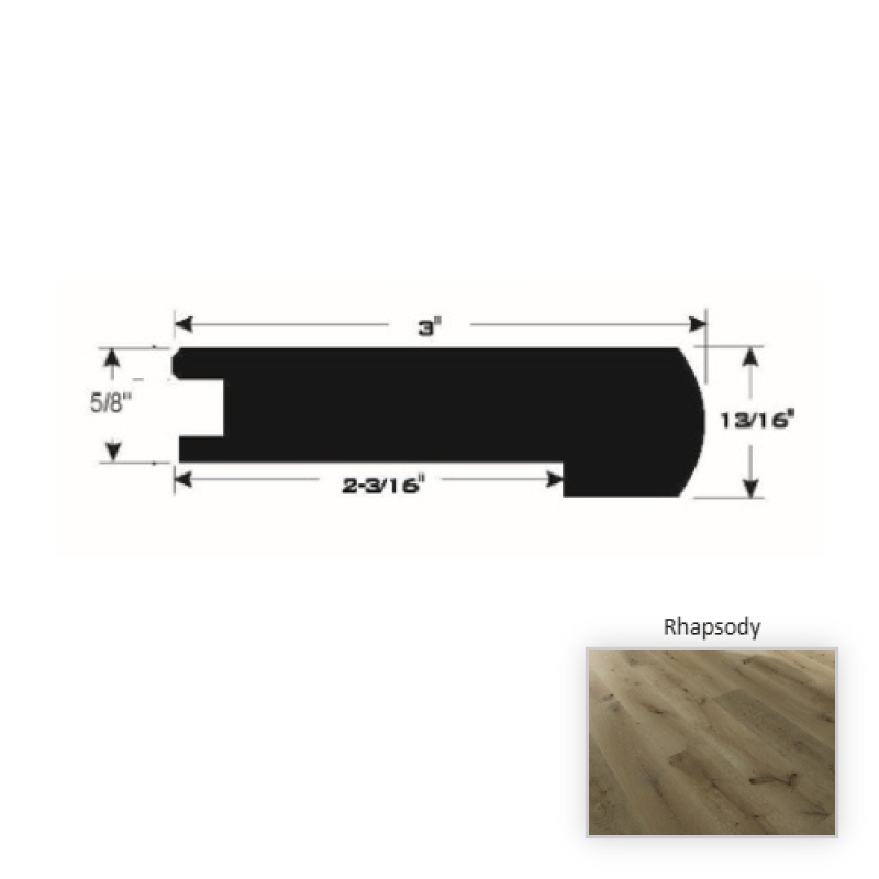 Symphony French White Oak Rhapsody 90" Flush Stair Nose