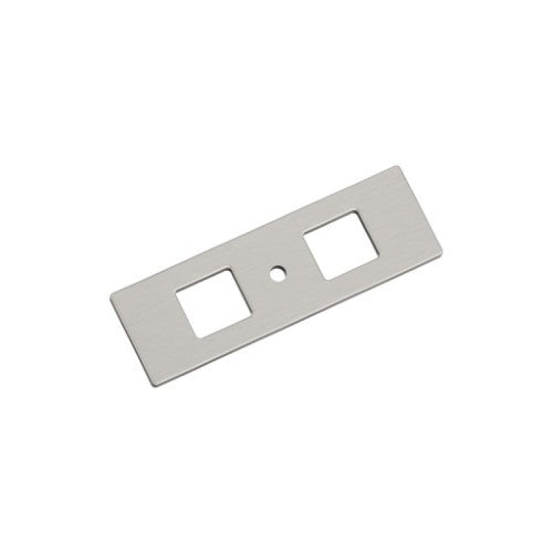 Medora Zinc Knob Cabinet Backplate - Satin Nickel - 3 11/16" (94 Mm) Length