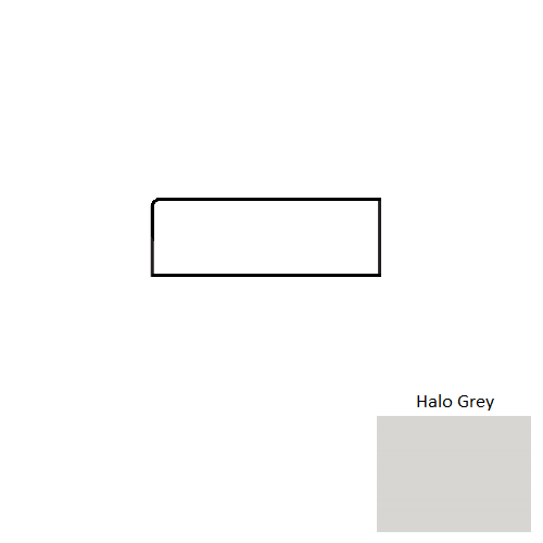 Soho Halo Grey Ceramic Wall Trim - 2" X 8" Bullnose