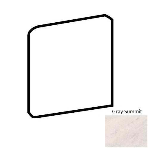 Laurel Height Gray Summit Ceramic Wall Trim - 3" X 3" Bullnose Outcorner - Matte