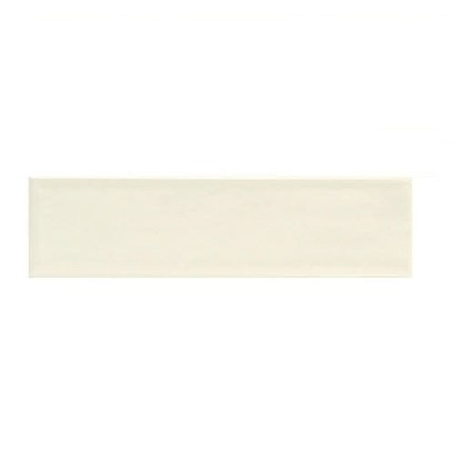 Beat Milk Flat Ceramic Tile - Glossy - 2" X 8"