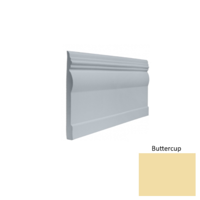 Contours #45 Novel Buttercup Rubber Profiled Wall Base - Satin