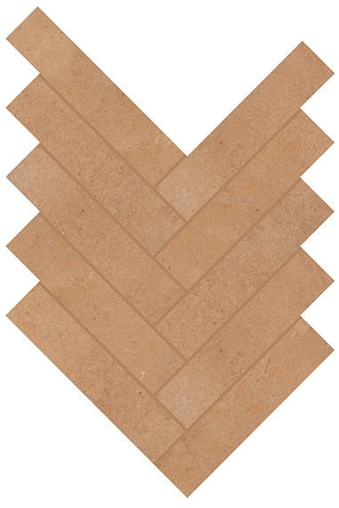 Rekindle Terracotta Porcelain Mosaic - 2" X 6" Herringbone - Matte