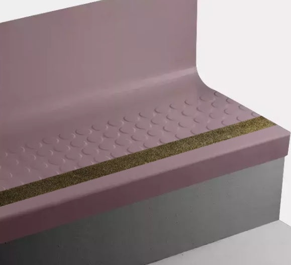 Johnsonite Misted Plum Raised Round Rubber Stair Tread