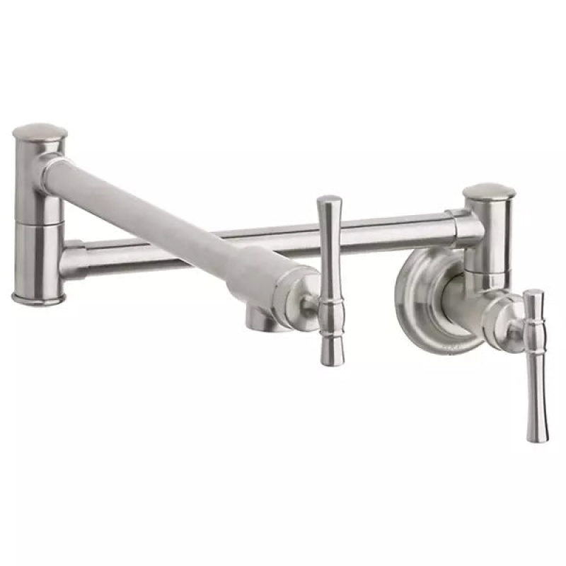 Lkec2091ls Lustrous Steel Brass Deck Mount Kitchen Faucet - One Hole - Lustrous Steel