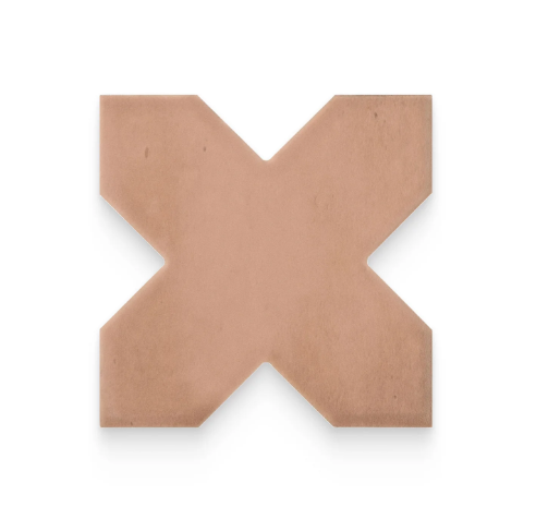 Atelier Terracotta Cross Porcelain Tile - Matte - 5" x 5"
