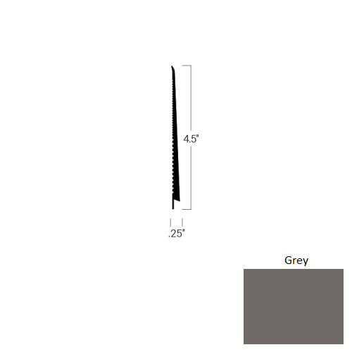 Johnsonite Grey Rubber Tightlock Carpet Rubber Base