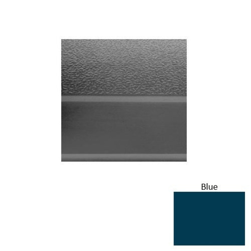 Solid 93 Blue Textured Rubber (Sq) Stair Tread With Dupont Kevlar - Textured