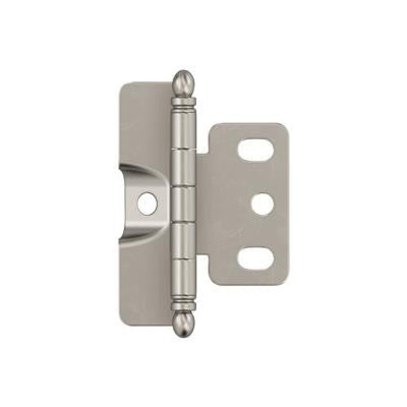 Satin Nickel Steel Face Frame Free Swing Cabinet Hinge - Full Inset - Satin Nickel