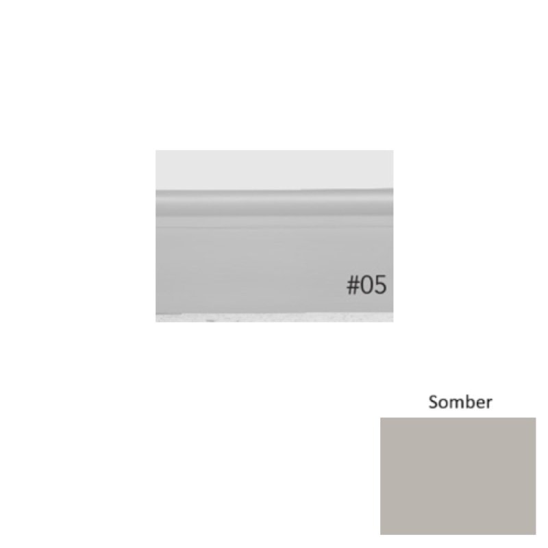 Pinnacle Plus #05 Contrive Somber Rubber Coil Wall Base - 2 1/2" X 60 Ft