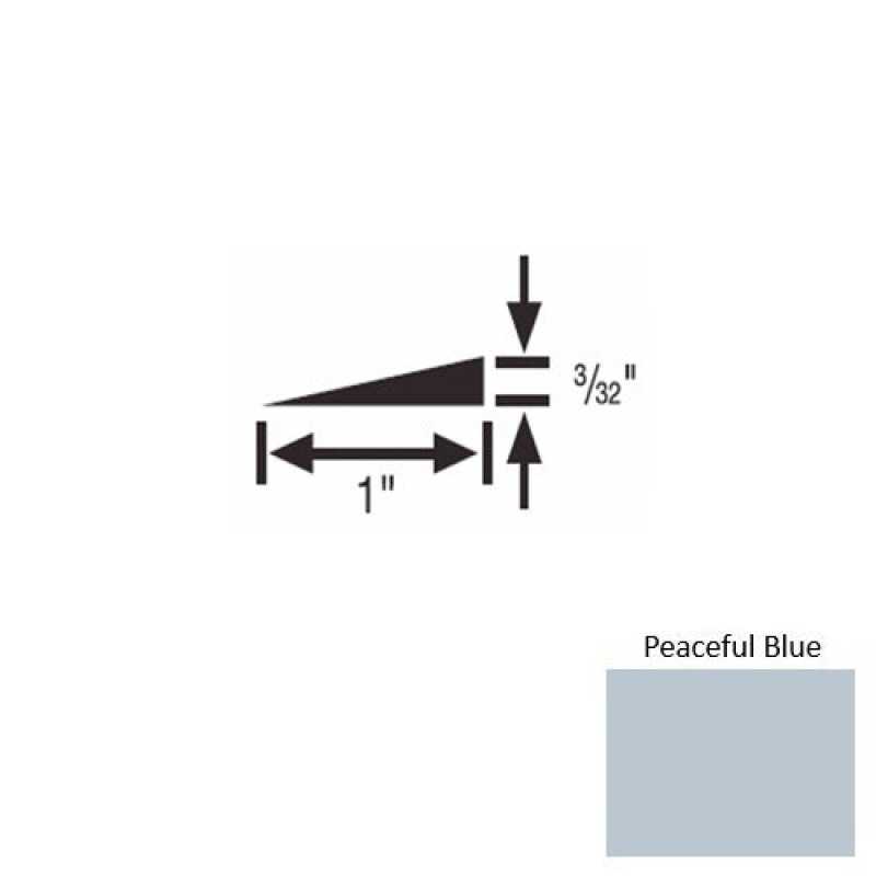Solid 48 Peaceful Blue Rubber Reducer Strip