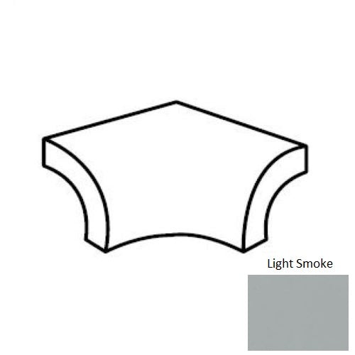 Bright & Matte Light Smoke Ceramic Wall Trim - 3/4" X 3/4" Quarter Round Incorner