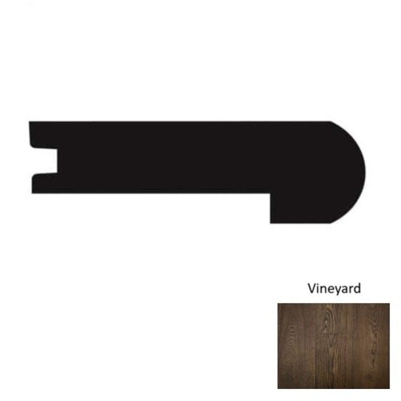 Elevate Vista View Hardwood Moulding / Trim - 94" Flush Stair Nose - Wire Brushed