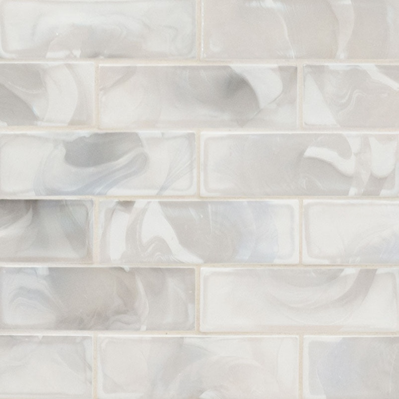 Pearla Subway Glass Mosaic - 2" x 6" - Glossy