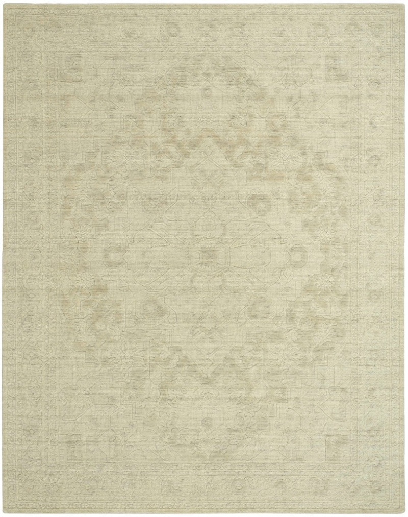 Ravello Ivory Grey Wool Traditional Area Rug - 8 Ft X 10 Ft