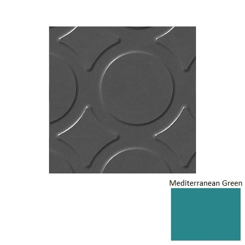 Flextones Mediterranean Green Rct Radial Iii Rubber Distinct Designs Tile - Textured - 18" X 18"