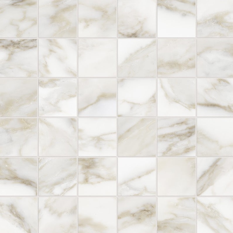 La Marca Calacatta Paonazzo Porcelain Mosaic - 2" X 2" - Matte
