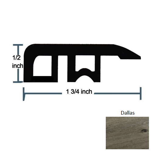 Metropolitan Dallas Luxury Vinyl Moulding / Trim - 94.5" Reducer - Embossed