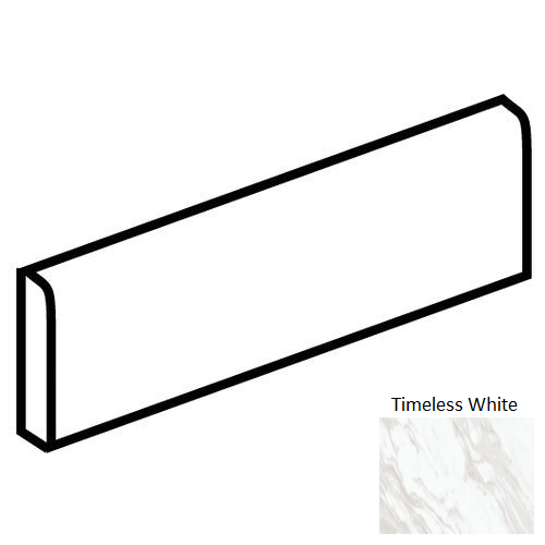 Perpetuo Timeless White Porcelain Floor Trim