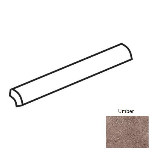 Abound Umber Ceramic Wall Trim - 1" X 6" Quarter Round - Matte
