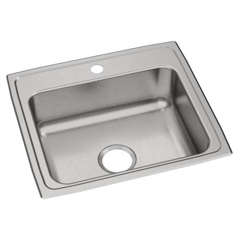 Psr22191 Celebrity Stainless Steel Drop In Single Bowl Kitchen Sink - 22" X 19 1/2" X 7 1/8" With 1 Hole - Stainless Steel