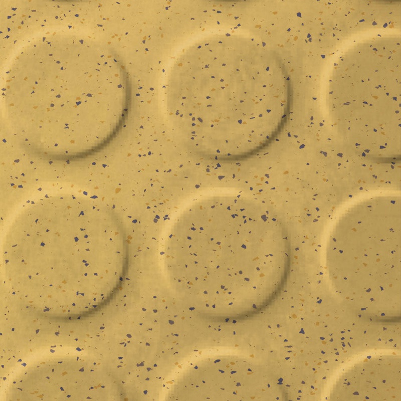 Johnsonite Ride The Duck Raise Round Color Splash Speckled Rubber Tile