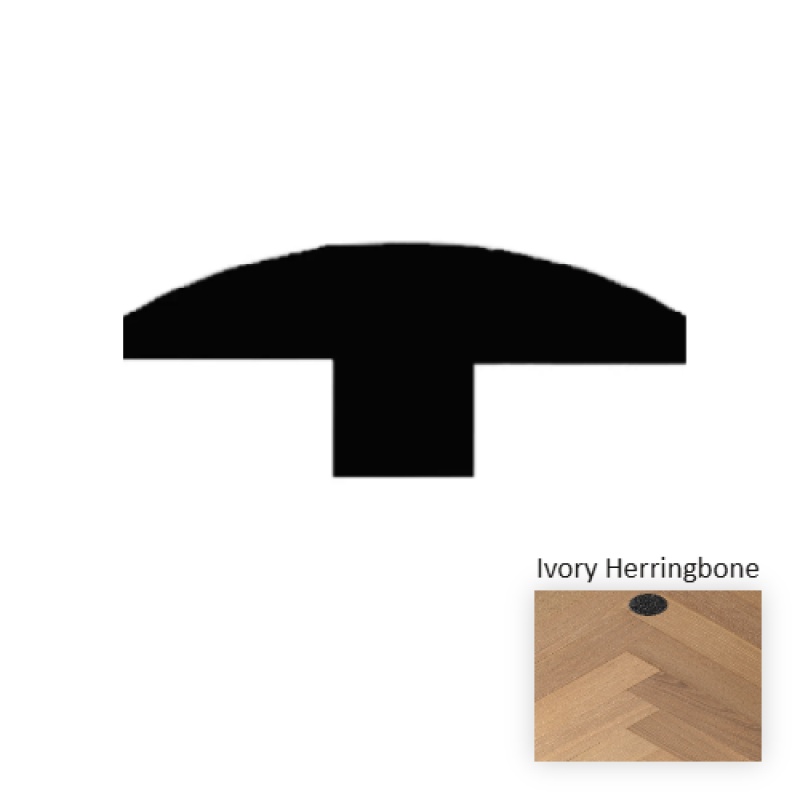 Italia Classics Herringbone Tuscania Ivory Hardwood Moulding / Trim - 94.49" T Molding - Wire Brushed