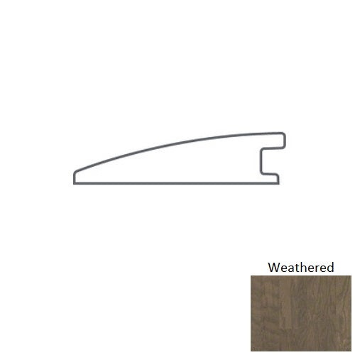 Weathered Hardwood Moulding / Trim - 2" X 78" Flush Reducer - Smooth