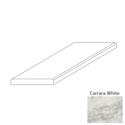 Carrara White Marble Threshold - 6" X 36" X 3/4" - Polished