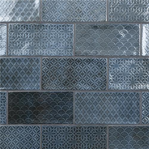 Camden Decor Azurro Ceramic Tile - Glossy - 4" X 8"