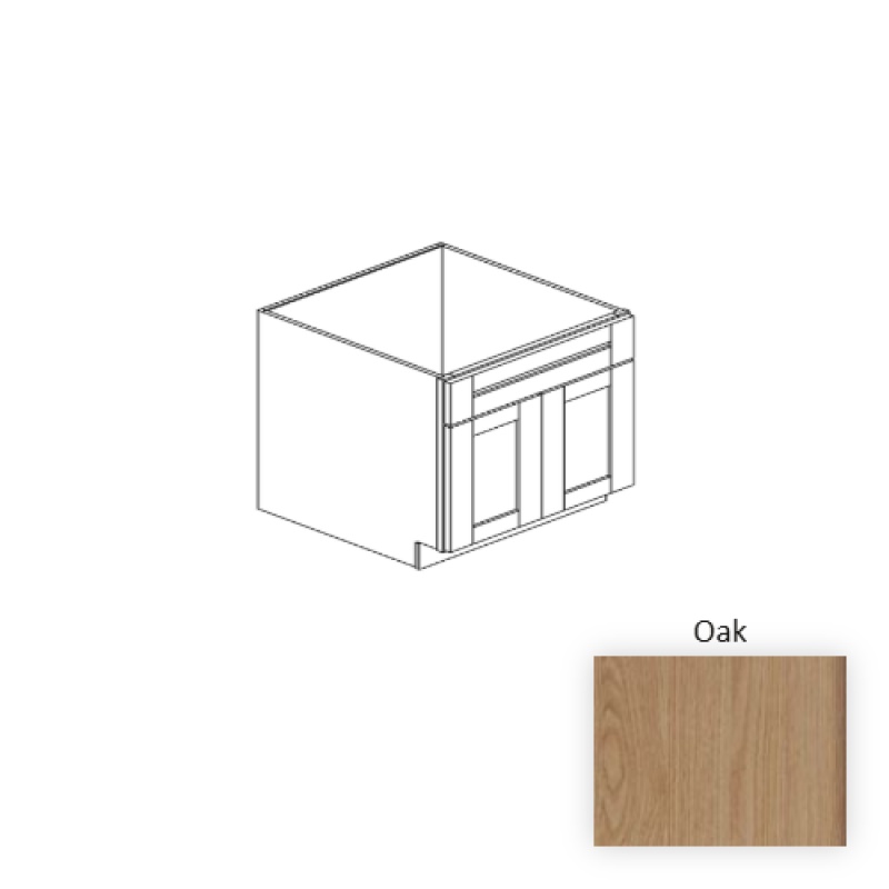 Oak Wood Freestanding Bathroom Vanity 24"