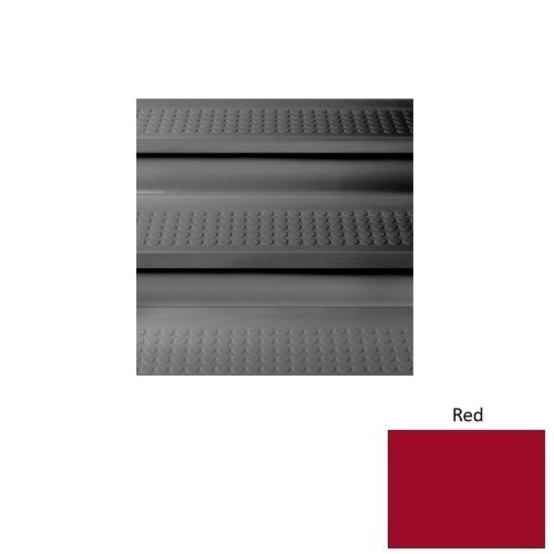 Solid 98 Red Vantage Raised Circular Rubber Stair Tread
