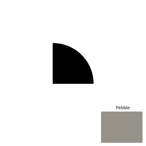 Johnsonite Pebble Rubber Millwork Quarter Round Trim