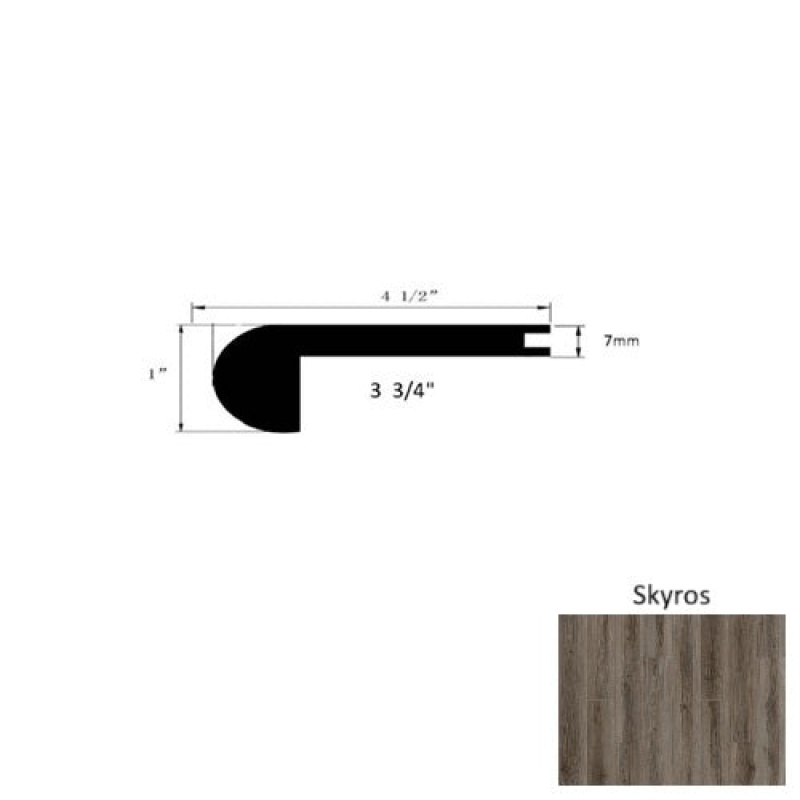 Odyssey Skyros Luxury Vinyl Moulding / Trim - 94" Flush Stair Nose - Urethane Ceramic Bead
