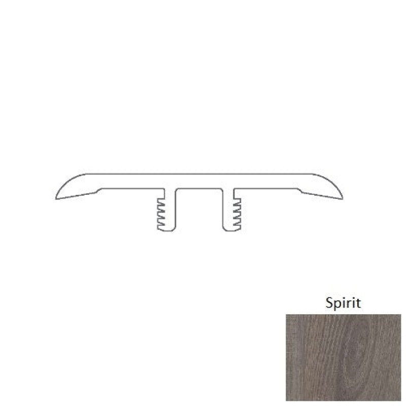 Spirit Luxury Vinyl Moulding / Trim - 1.71" x 94.49" T Molding With Molding Track - Prefinished