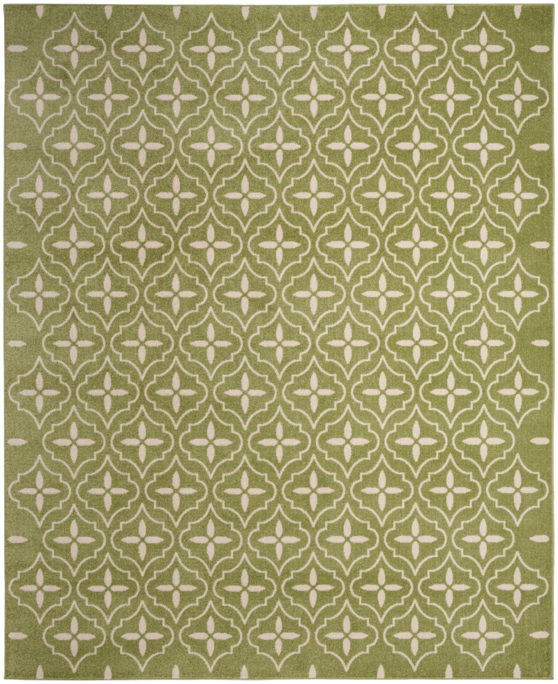 Nourison Essentials Green Ivory Area Rug 6 Ft x 9 Ft