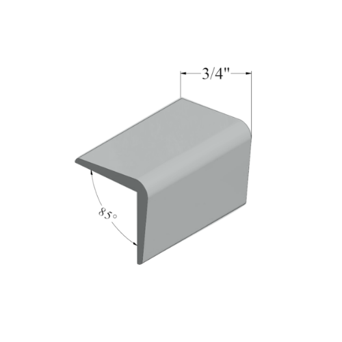 Johnsonite Medium Grey Vinyl Corner Wall Guard