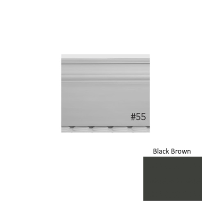 Pinnacle Plus #55 Nobility Black Brown Rubber Wall Base - 5 1/2" X 8 Ft