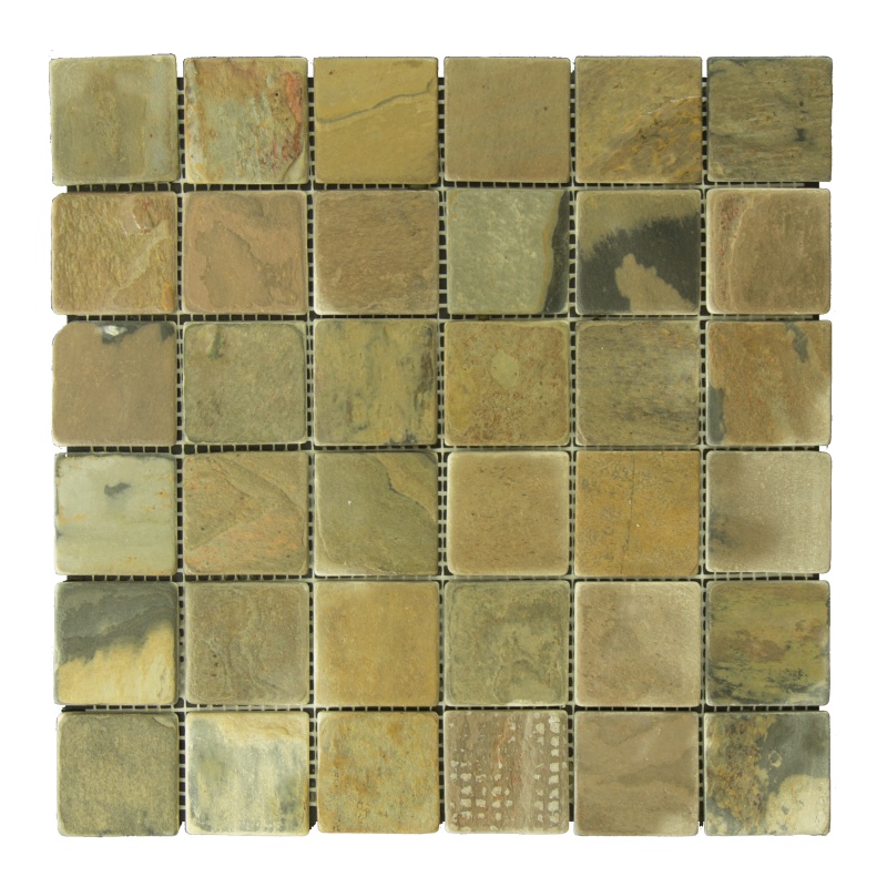 Autumn Slate Mosaic - 2" X 2" - Tumbled