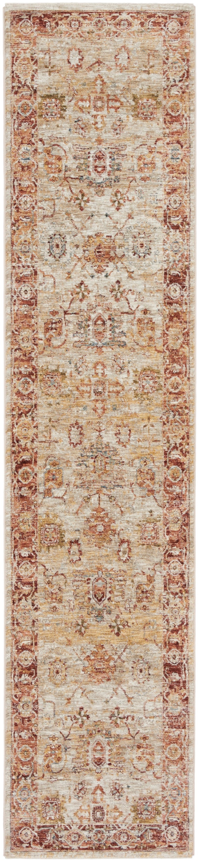Sahar Shr02 Ivory Polyester Persian Area Rug - 10 Ft Runner
