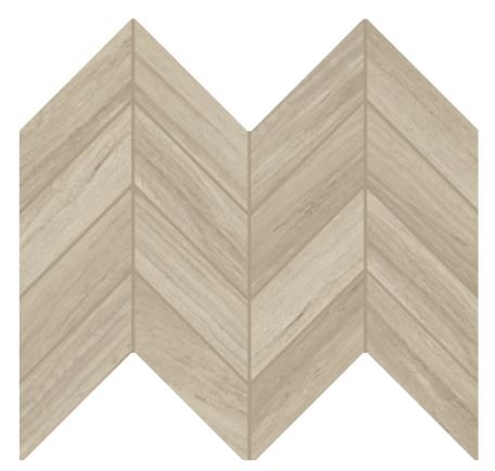 Articulo Feature Beige Porcelain Mosaic - 2" x 5" Chevron - Polished