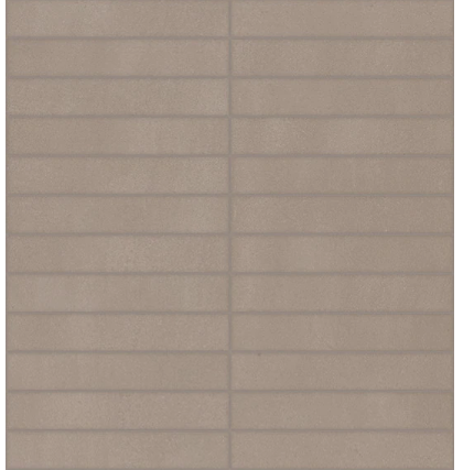 Synchronic Taupe Porcelain Mosaic 1" x 6" Stacked Matte