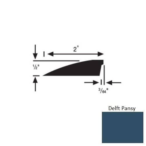 Flextones Delft Pansy Vinyl 157 Reducer - 1/2" X 12 Ft - Thermoplastic