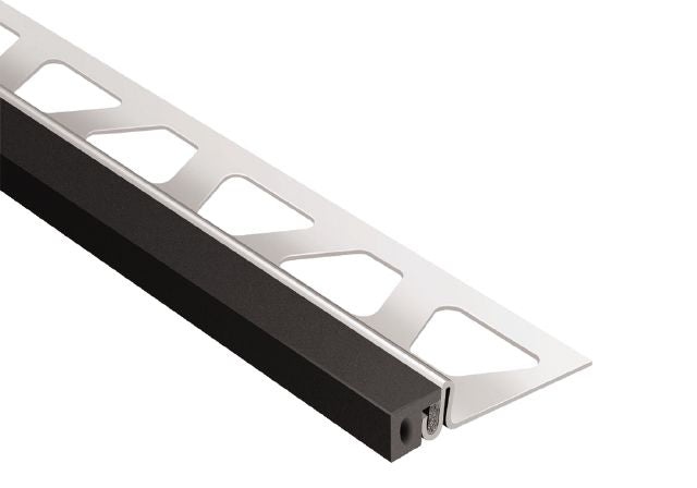 Schluter DILEX-KSA Stainless Steel Movement Joint Tile Trim with Black Insert