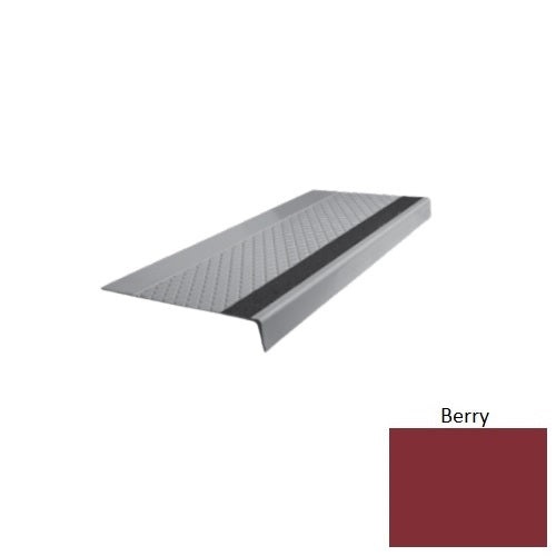 Flextones Berry Type 685 With Flush Ribbed / Smooth Insert Distinct Designs Rubber - 12" X 72" Stair Tread - Diamond Profile Design