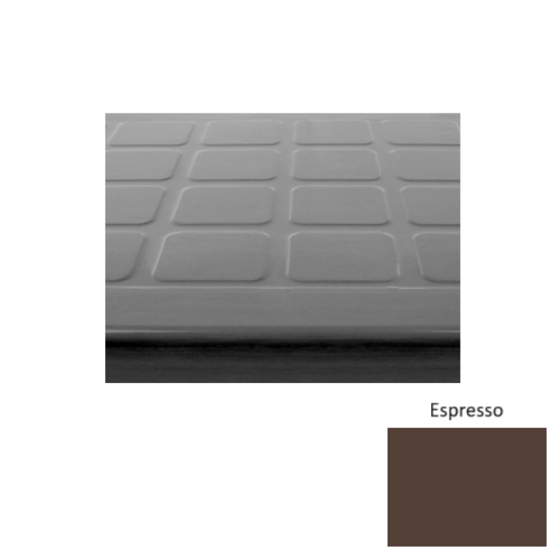 Solid 94 Espresso Raised Square Rubber (Sq) Stair Tread - Textured